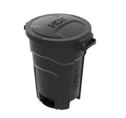 75L Black Trash Can
